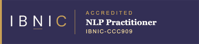 IBNIC Accredited NLP Practitioner badge, IBNIC-CCC909